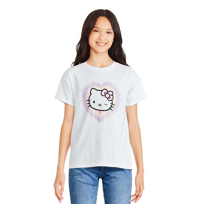 T-shirt à manches courtes Hello Kitty pour filles