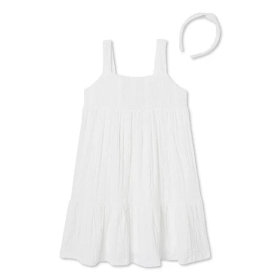 Btween Girls' Knit Eyelet Dress 2-Piece Set