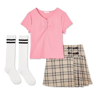 Btween Girls' Skort 3-Piece Set