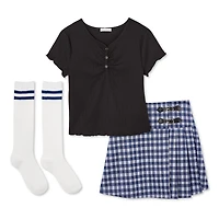 Btween Girls' Skort 3-Piece Set