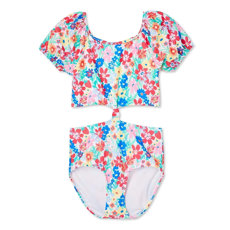 Maillot de bain 1 pièce à manches bouffantes George pour filles