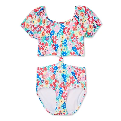 Maillot de bain 1 pièce à manches bouffantes George pour filles