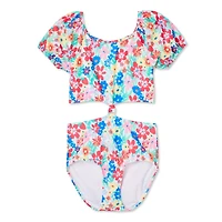 Maillot de bain 1 pièce à manches bouffantes George pour filles