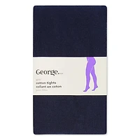 George Girls' Cotton Fashion Tights, Sizes 4-12