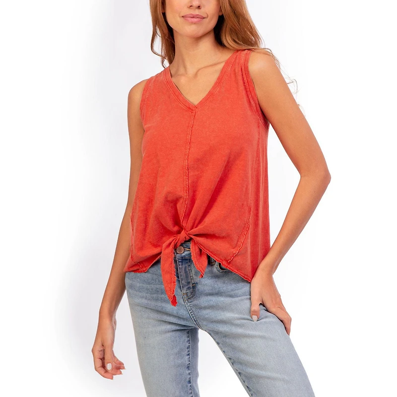 Jordache Women's Tie Front Tank