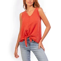 Jordache Women's Tie Front Tank
