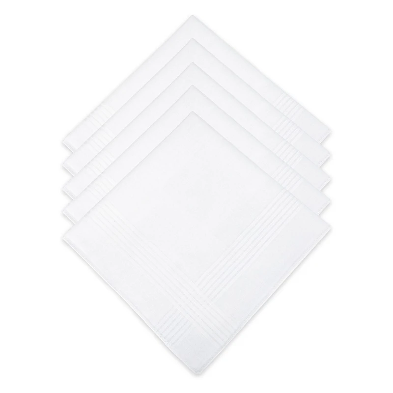 Tailored Flex by Haggar Men's Handkerchiefs 5-Pack, One Size, One size