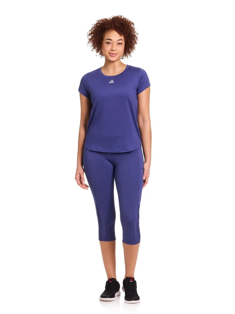 Reebok Women’s On The Run Short Sleeve Top