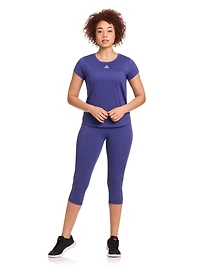 Reebok Women’s On the Run High-Rise 20” Inseam Capri Leggings with Pockets