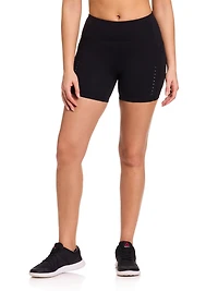 Reebok Women’s On the Run High-Rise 5” Inseam Biker Shorts with Pockets