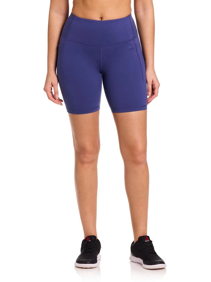 Reebok Women’s ‘Reflex’ High-Rise 7” Inseam Biker Shorts with Pockets