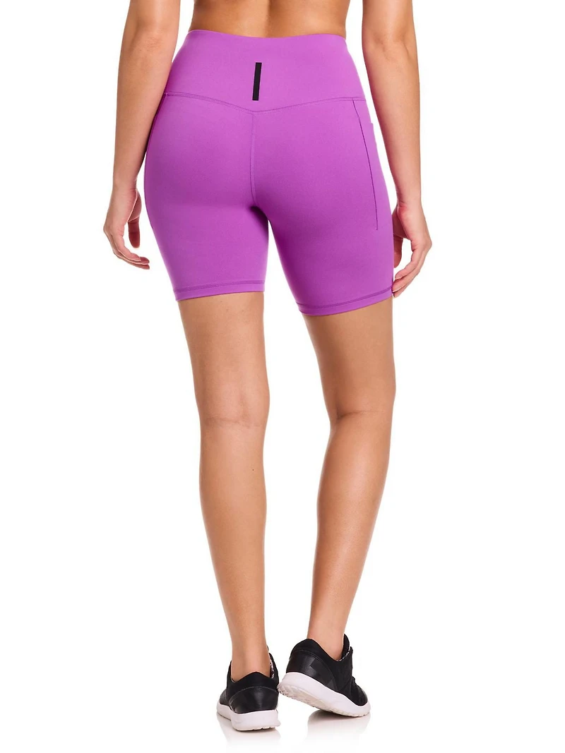 Reebok Women’s ‘Reflex’ High-Rise 7” Inseam Biker Shorts with Pockets