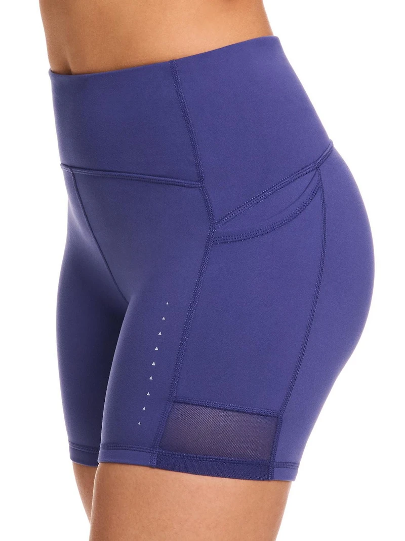 Reebok Women’s On the Run High-Rise 5” Inseam Biker Shorts with Pockets