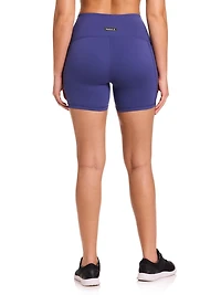 Reebok Women’s On the Run High-Rise 5” Inseam Biker Shorts with Pockets