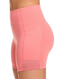 Reebok Women’s On the Run High-Rise 5” Inseam Biker Shorts with Pockets
