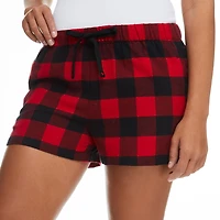 Short de pyjama en flanelle de coton Canadiana pour femmes