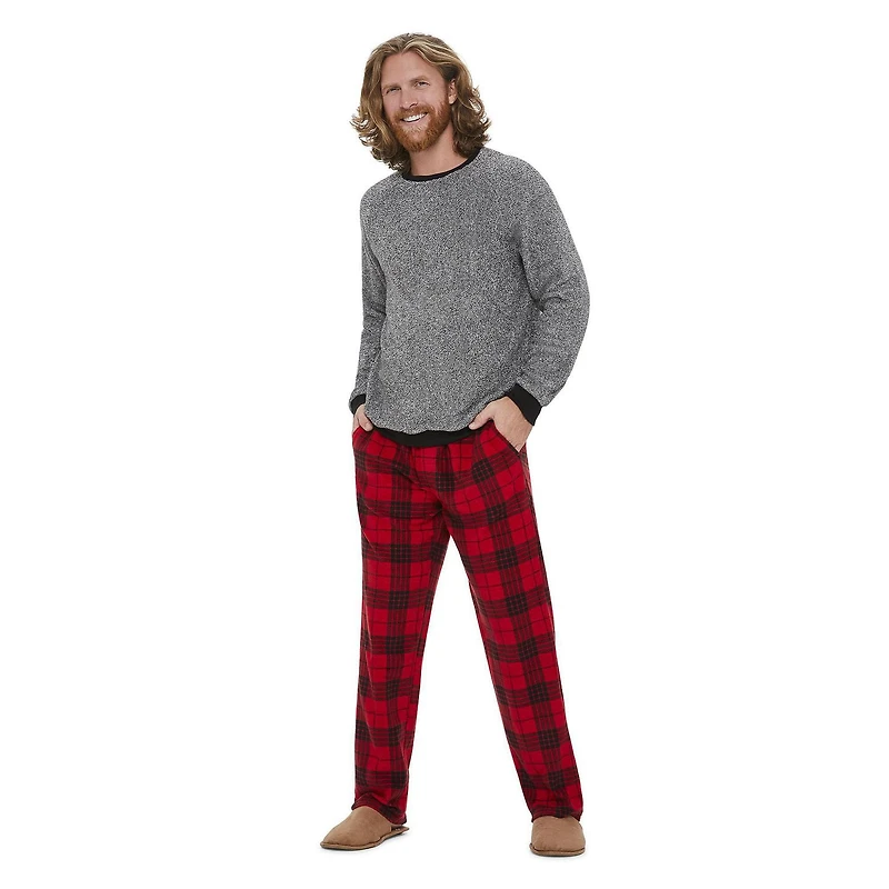 George Men's Microfleece Pajamas 2-Piece Set