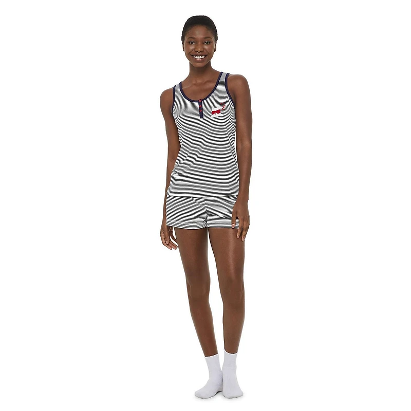 LOVE Ellen DeGeneres Women's Tank and Boxer Short Pajamas 2-Piece Set