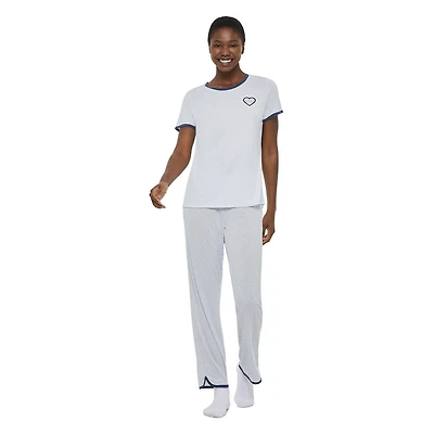Pyjama 2 pièces avec t-shirt et pantalon LOVE Ellen DeGeneres pour femmes