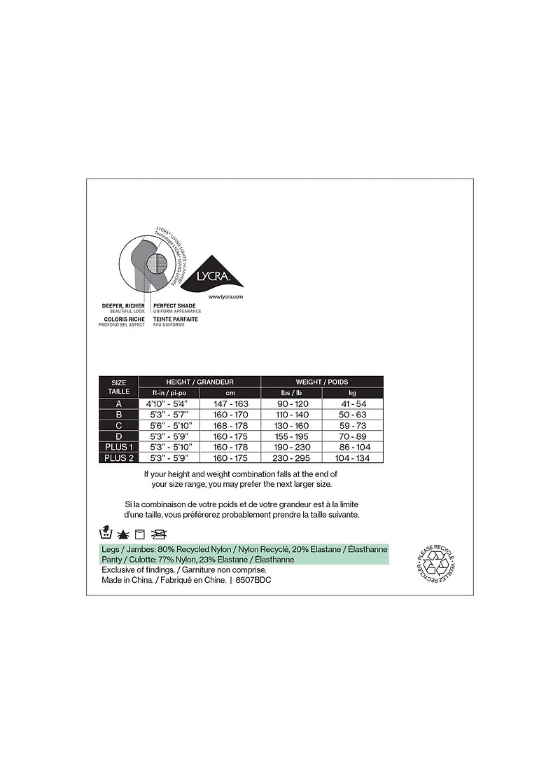 Secret® Light Tights Black 1pk