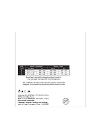 Secret® Luxe Collant de coton 1pk Taille:  B à D