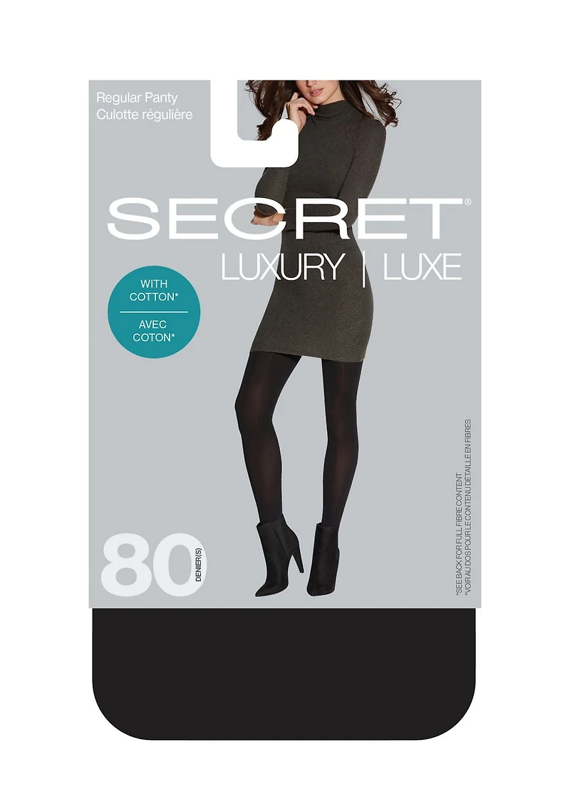 Secret® Luxe Collant de coton 1pk Taille: B à D