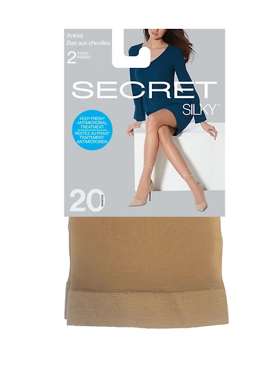 Secret® Silver Fresh Bas aux Chevilles 2pk Unitaille