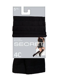 Secret® Bas aux genoux 5pk Uni Taille