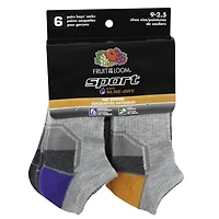 Fruit of the Loom socquettes invisibles pour garçons - 6 paires