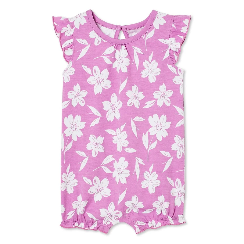 George Baby Girls' Flutter Sleeve Romper