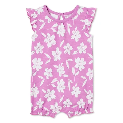 George Baby Girls' Flutter Sleeve Romper
