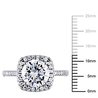 Bague de fiançailles avec zircons cubiques de 5 ct PBT en argent sterling de Miabella