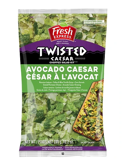 Trousse Chopped Salad Kit César à l’avocat Twisted Caesar de Fresh Express 275g