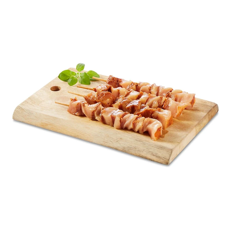 Brochettes de poitrine de poulet Style barbecue de Kansas City Mon marché fraîcheur 4 morceaux de 80 g, total de 320 g