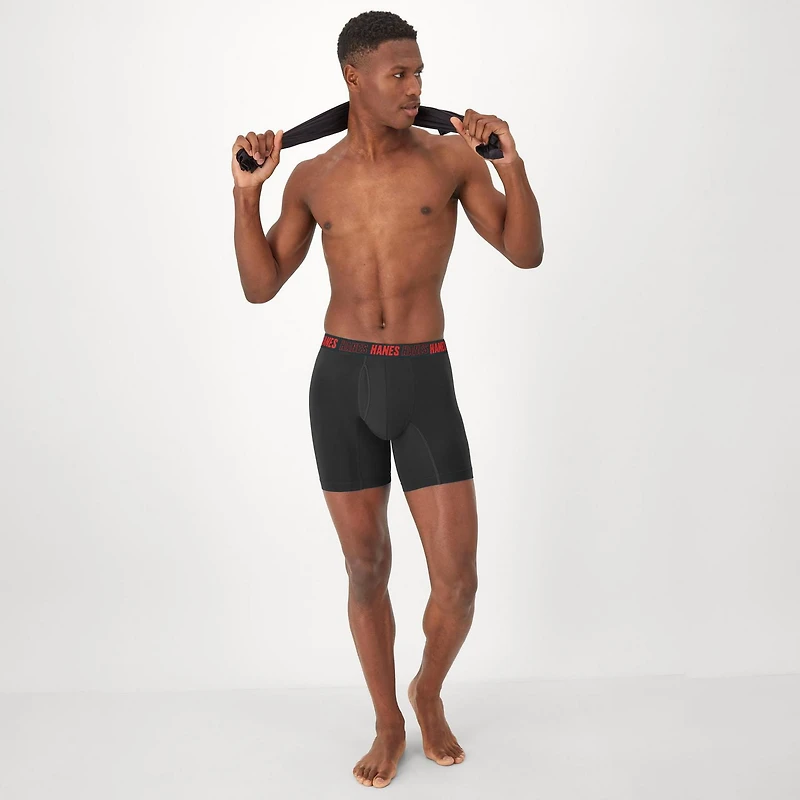 Hanes Men's Performance Tagless Moves™ Trunk Underwear, Pack of 3, Anti-Chafe Assorted, 3-Pack