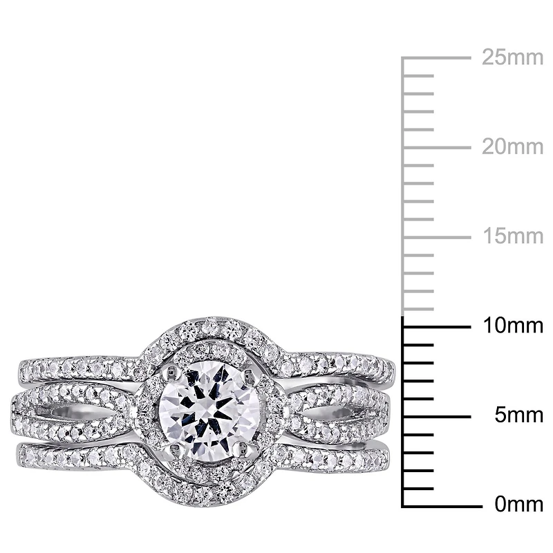 Miabella 2.50 Carat T.G.W. Cubic Zirconia Sterling Silver Bridal Set