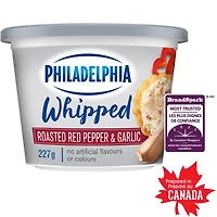 Philadelphia Whipped Roasted Red Pepper & Garlic Cream Cheese Product, 227g