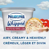 Philadelphia Whipped Roasted Red Pepper & Garlic Cream Cheese Product, 227g