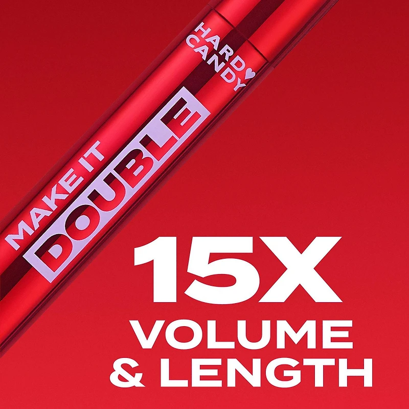 Mascara double volumateur Hard Candy Make It, volumateur et allongeur de cils à double embout, volume 15X, noir intense 14ml