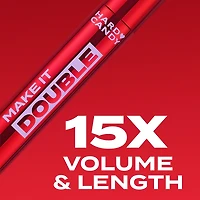 Mascara double volumateur Hard Candy Make It, volumateur et allongeur de cils à double embout, volume 15X, noir intense 14ml