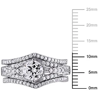 Miabella 2.33 Carat T.G.W. Cubic Zirconia Sterling Silver Bridal Set