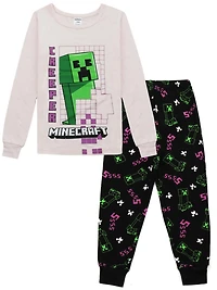 Minecraft Two-Piece Pajama Set for Girls
