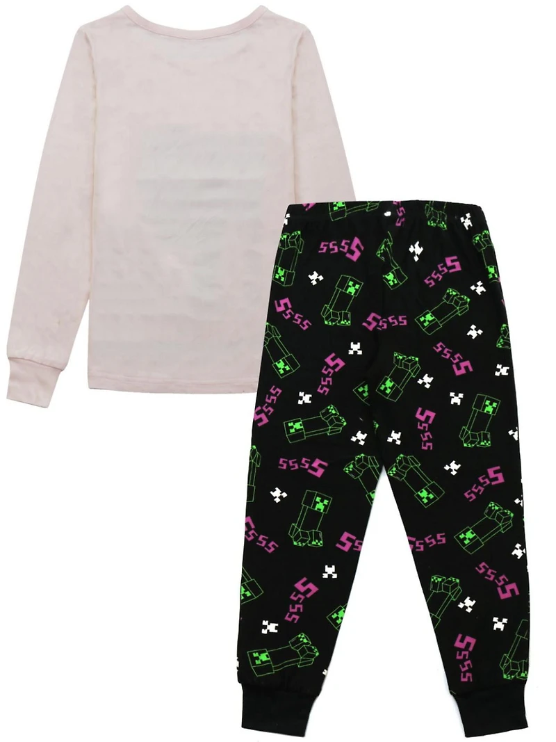 Minecraft Two-Piece Pajama Set for Girls