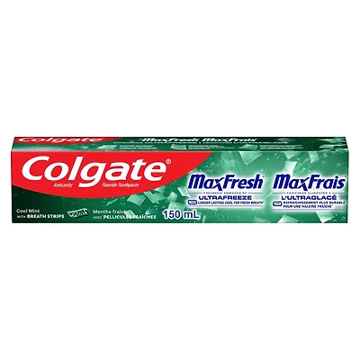 Dentifrice Colgate MaxFrais avec mini-pellicules fraîches, Menthe pure 150 ml