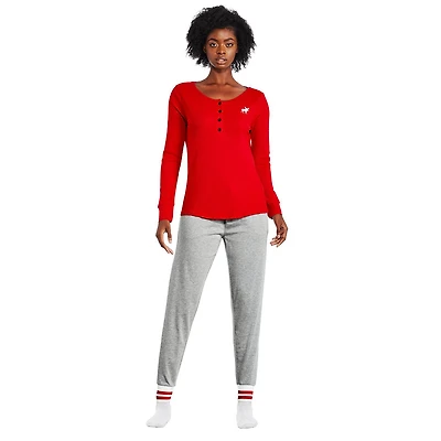 Canadiana Women’s Waffle Knit Pajamas 2-Piece Set