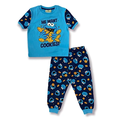 Sesame Street Ensemble de pyjama 2 pièces à manches courtes pour garçon
