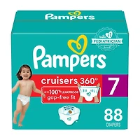 Couches à enfiler Pampers Cruisers jusqu’à 100 % sans fuites à l’épreuve des bébés, taille 7 ( et plus [41 lb et plus])