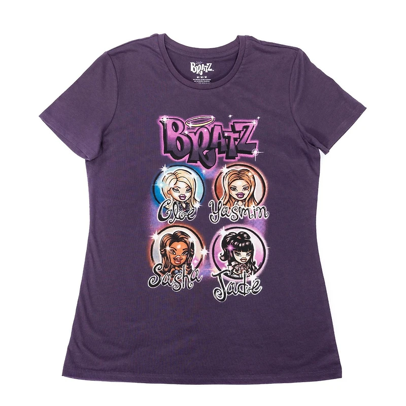 Ladies Bratz Airbrush Short Sleeve T-Shirt