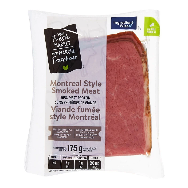 Viande fumée style Montréal Mon marché fraîcheur 175g