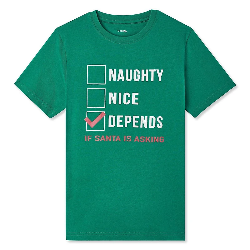 T-shirt de Noël à manches courtes George pour garçons